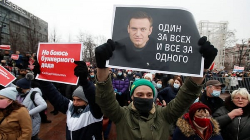 ロシア全土でナワリヌイ氏支持の集会が開催
