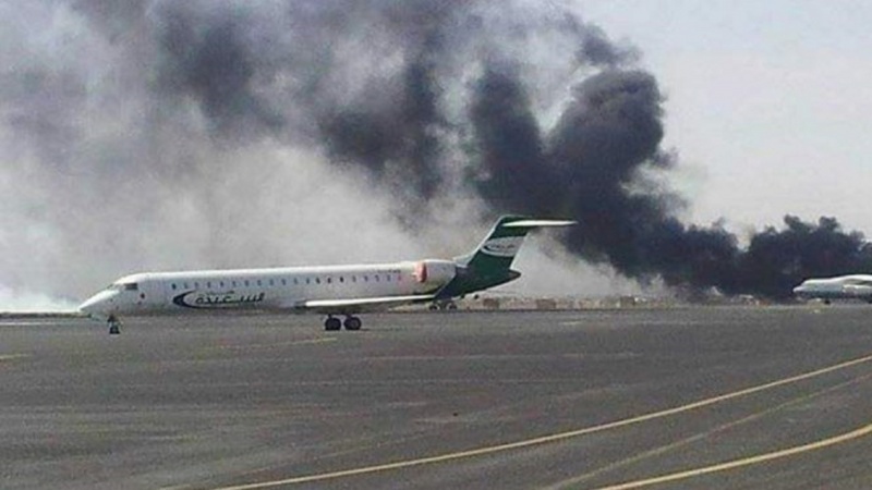 サウジ軍戦闘機が、イエメン・サヌア空港を攻撃