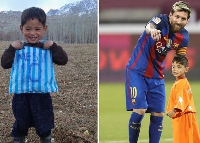 ليونيل ميسي يتسبب في "كابوس" للطفل الأفغاني مرتضى