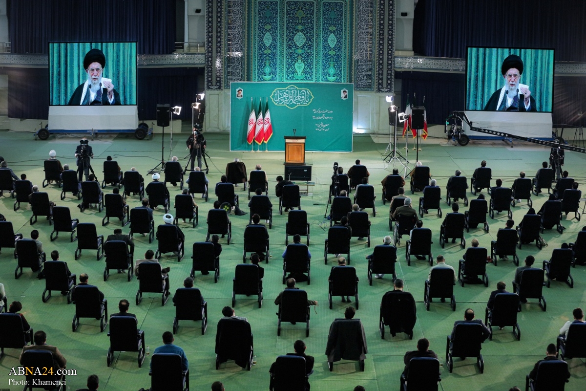 Photos: Imam Khamenei met with eulogists on Lady Fatimah's birth anniversary 