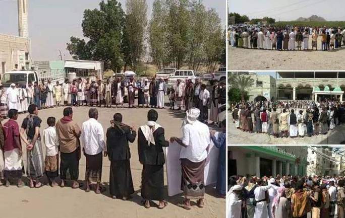 وقفات احتجاجية بالحديدة تنديدا بجريمة اختطاف المرتزقة للنساء في مارب 