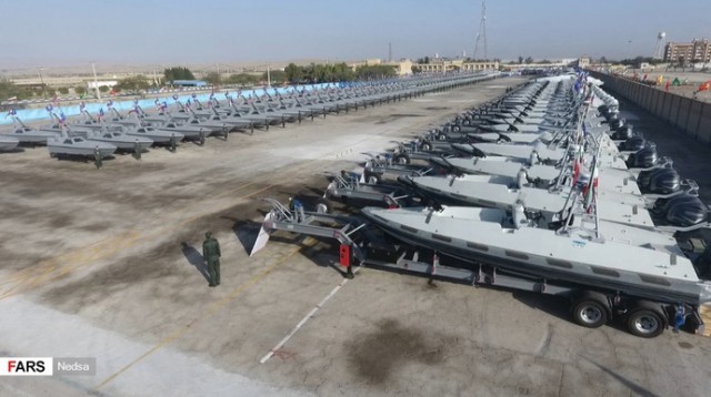 Iran's IRGC Navy receives 340 combat speedboats on Islamic Revolution anniversary