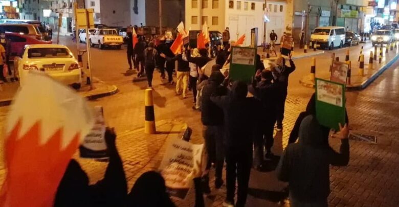 تظاهرة حاشدة في قلب المنامة إحياء للذكرى العاشرة لثورة 14 فبراير