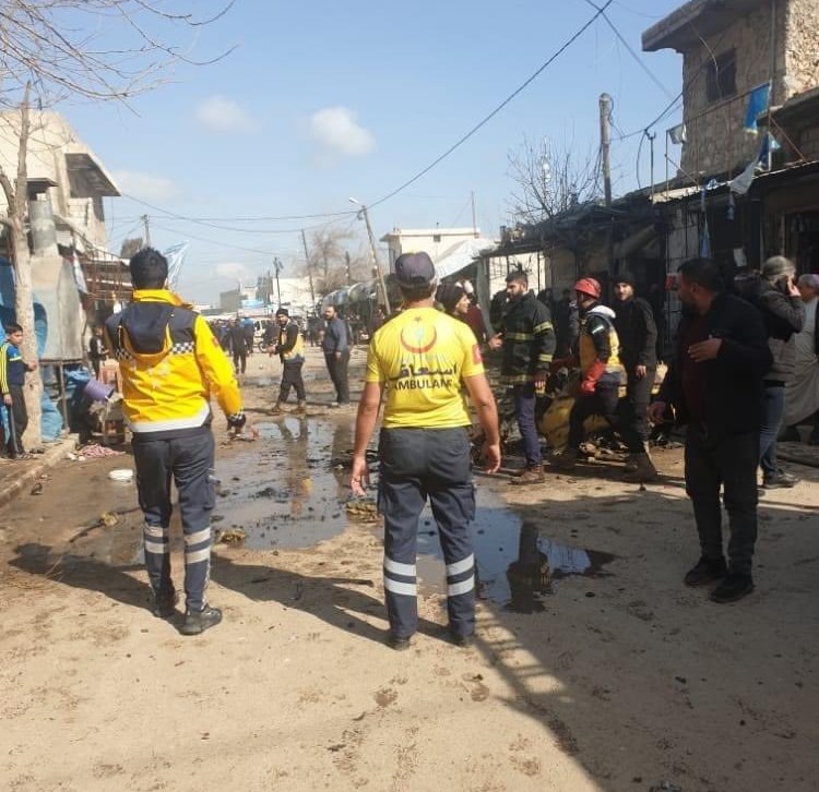 انفجار سيارة مفخخة وسط سوق مدينة الراعي بريف حلب الشمالي