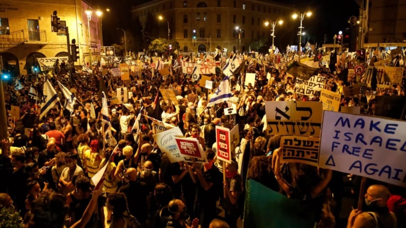 Протесты против Нетаньяху продолжаются 35-ю неделю подряд