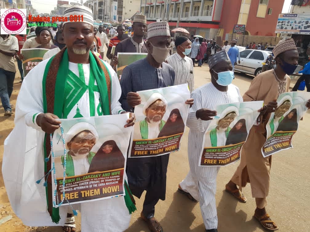 Photos: Free Zakzaky protest held in center of Kaduna, Nigeria (22.02.2021)