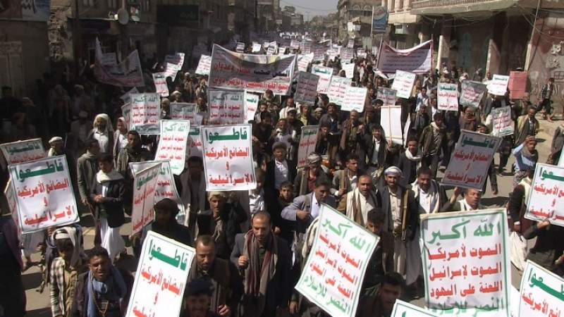مسيرة حاشدة في ذمار تنديدًا بحصار تحالف العدوان الأمريكي السعودي على الشعب اليمني 