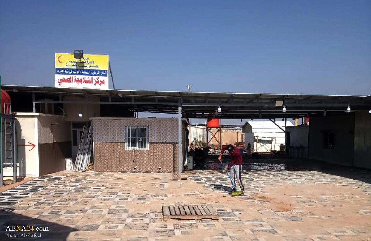 Cadres of al-Abbas holy shrine rehabilitating health center at Shalamjah port