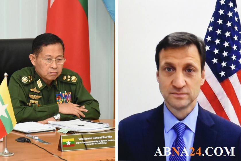 ဒုတိယ ဗိုလ္ခ်ဳပ္မႉး ႀကီး စိုးဝင္း  ႏွင့္ အေမရိကန္ သံအမတ္ တို႔ ဗီဒီယို အြန္လိုင္းစနစ္ျဖင့္ ေတြ႕ ဆုံေဆြးေႏြး
