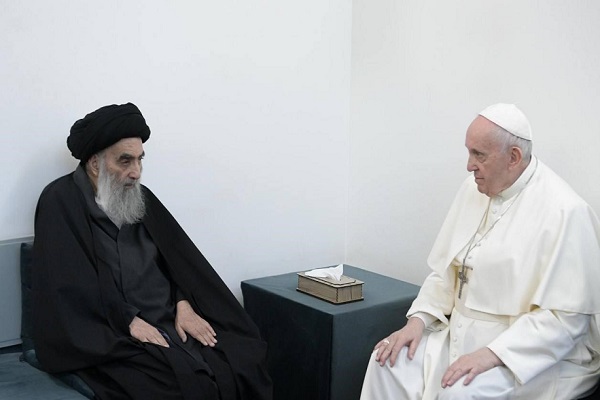 Pope Francis meets with Grand Ayatollah Sistani in Najaf