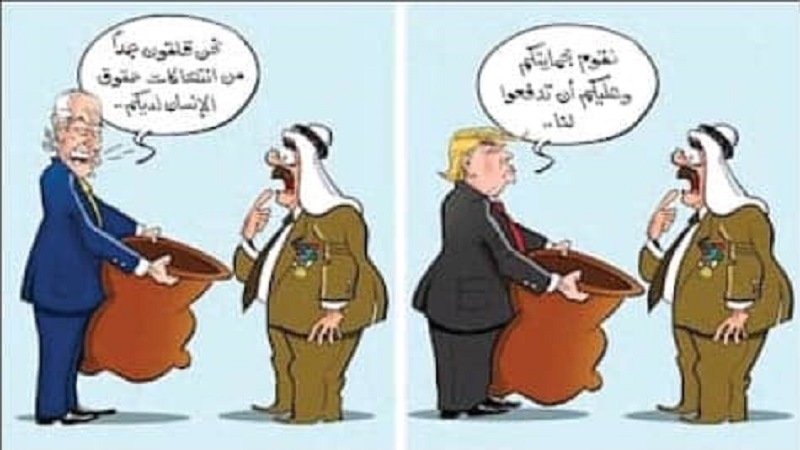 Trump ve Biden arasındaki fark/karikatür