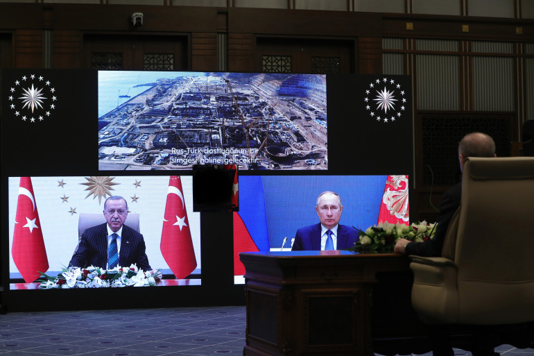 بوتين وإردوغان يطلقان مرحلة جديدة من مشروع بناء مفاعل نووي تركي
