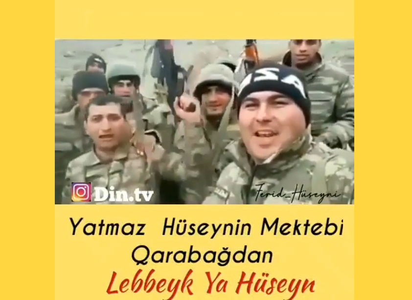 Ләббејк Ја Һүсејн! Ләббејк Ја Әли! Аллаһу Әкбәр! дејәрәк дүшмән үзәринә дөјүшә ҝедән иҝидләр – Видео