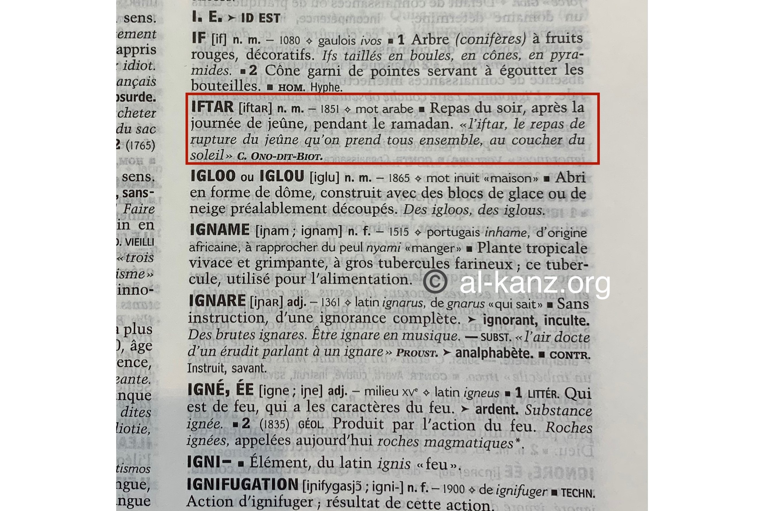 Le mot "Iftar" entre dans le dictionnaire Larousse