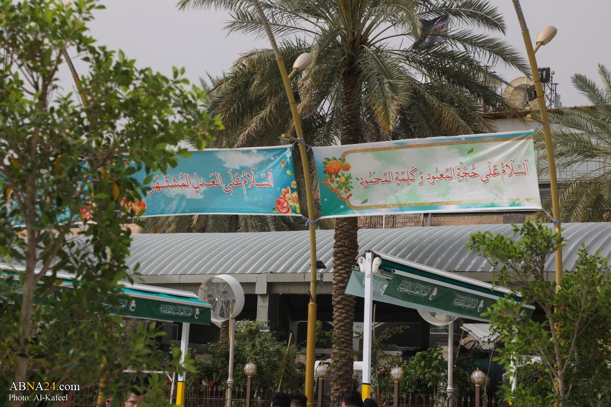 Shaban decorations in square between two holy shrines in Karbala