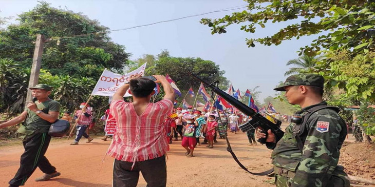 ေရးၿမိဳ႕နယ္က ကရင္လူငယ္ သပိတ္ စစ္ေၾကာင္း ကို KNU လုံၿခဳံ  ေရးယူ  ေပး
