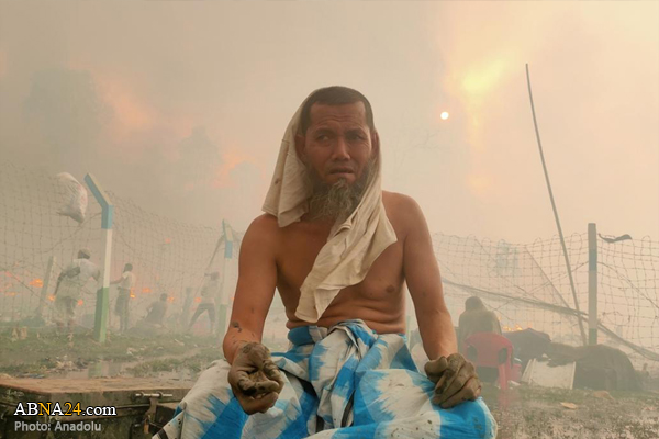 Fuego en el campo de refugiados rohinyas