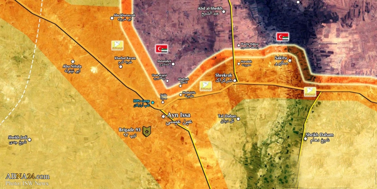 Scattered battles between Turkish militants and Syrian Democratic Forces in Ain Issa area