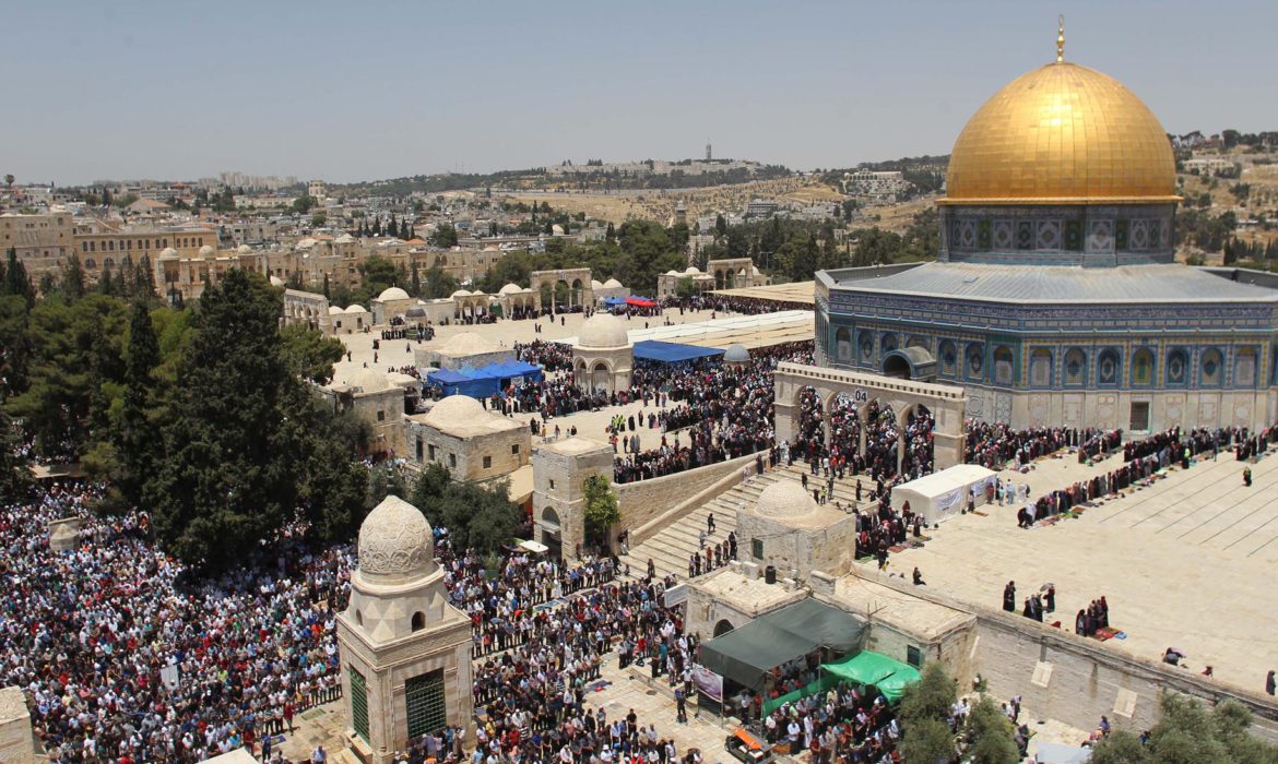 About 23,000 Muslim worshipers perform Friday prayer at Al-Aqsa Mosque 