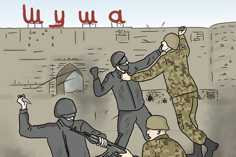 Азәрбајҹан ХТД-синин Шушанын Дашалты истигамәтиндән јухары галхдыглары һәмин о сылдырым гаја – Видео