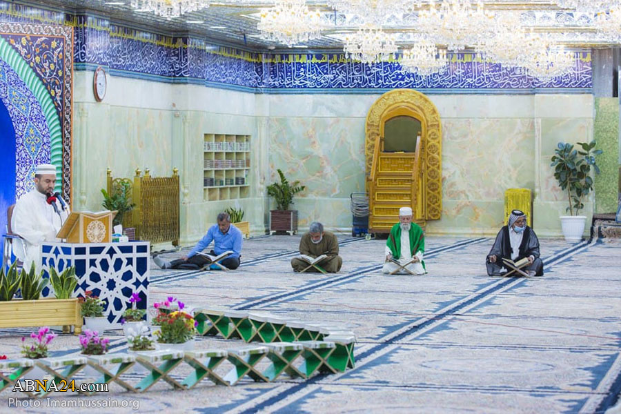 تصویری رپورٹ/ حرم امام حسین(ع) میں ترتیل خوانی کی محفلیں