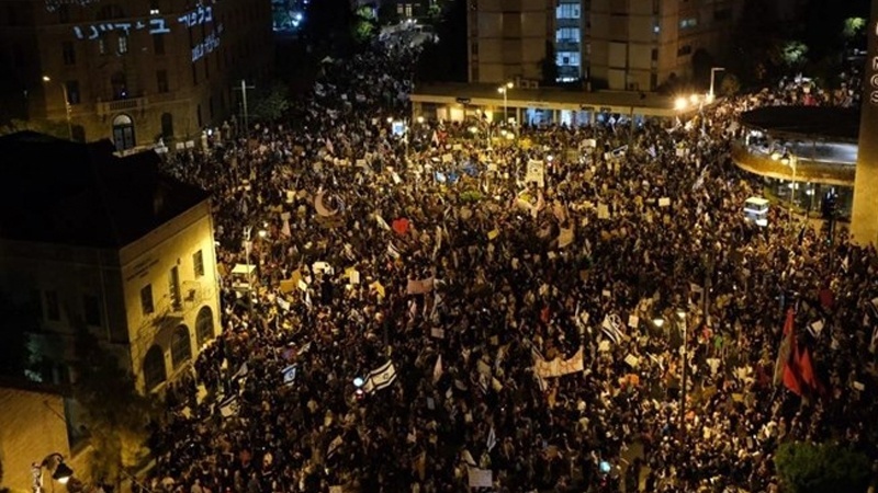 İşgal altındaki Kudüs'te Netanyahu'ya karşı protestolar sürüyor