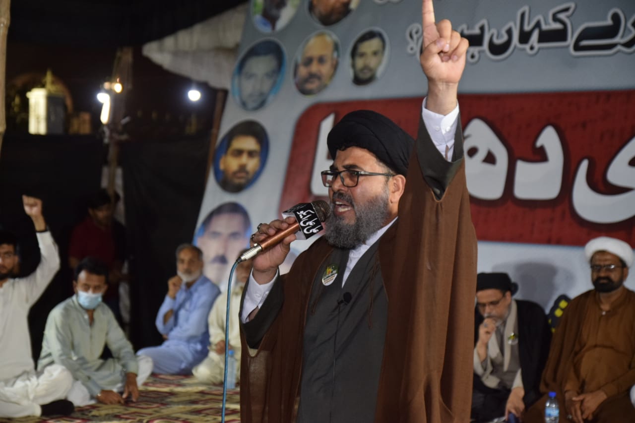 مزار قائد شیعہ مسنگ پرسنز کی حمایت میں پندرہویں روز بھی دھرنا جاری