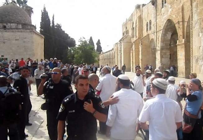 153 مستوطنا صهيونيا يستبيحون الأقصى المبارك