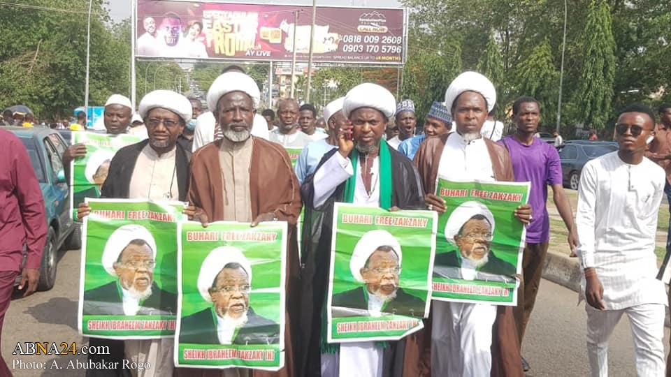 Photos: La manifestation pacifique pour la libération de Cheikh Zakzaky se poursuit même pendant le Ramadan à Abuja, au Nigéria (28 avril 2021)