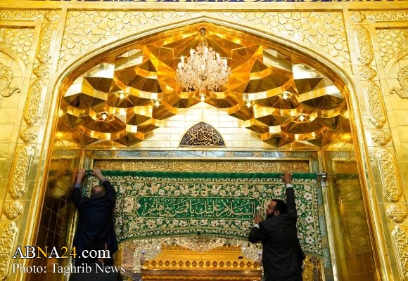 Iranian women artwork installed at al-Abbas holy shrine in Karbala