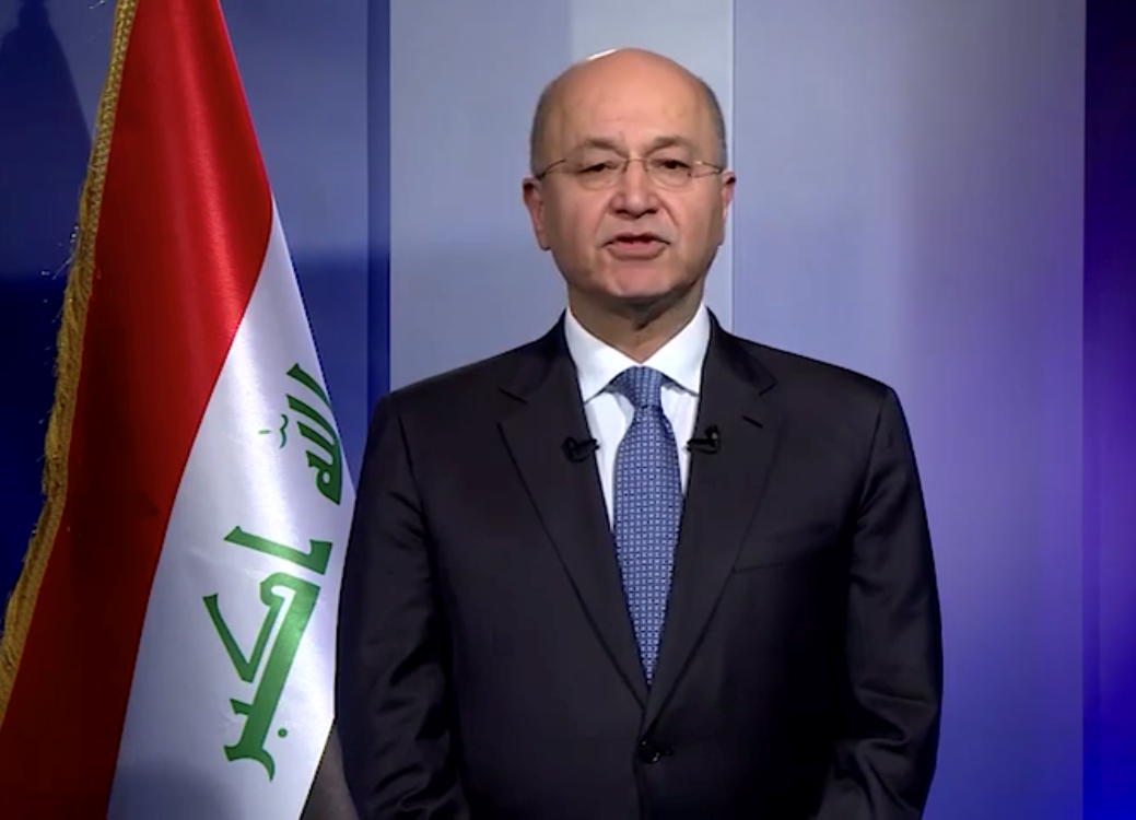 الرئيس العراقي يؤكد على دعم الدولة وأجهزتها الأمنية