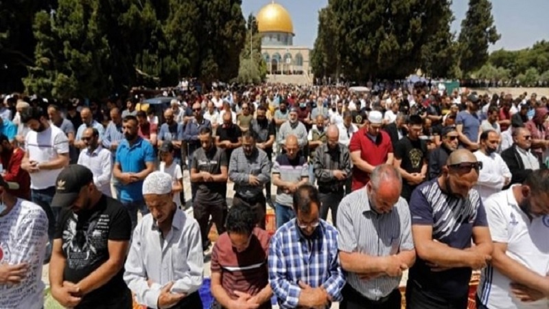 60 ہزار فلسطینی نمازیوں کی نماز جمعہ میں شرکت
