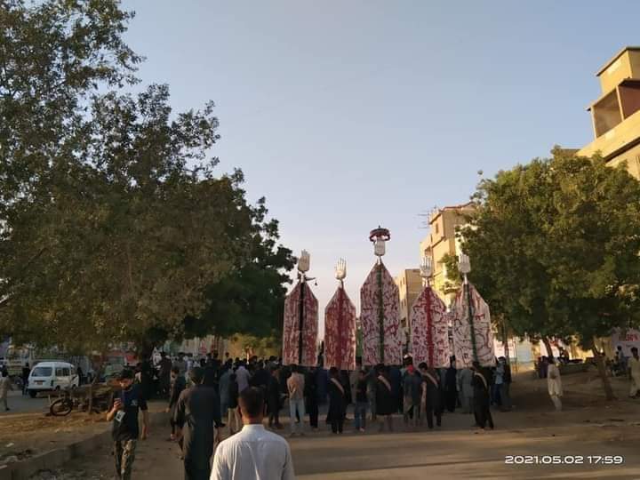 تصویری رپورٹ/ امیر المومنین (ع) کے یوم ضربت پر کراچی میں جلوس عزا