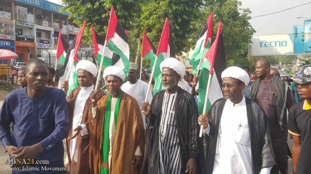 Photos: "Free Palestine, Free Zakzaky" protest held in Abuja, Nigeria