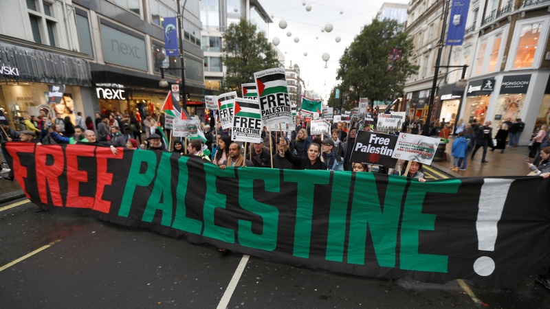 Warga London Berdemonstrasi Dukung Palestina