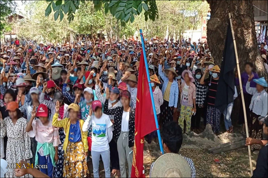  ယင္းမာပင္ ႏွင့္  ဆားလင္းႀကီး ေဒသက ျပည္သူတို႔ ၏ စစ္အာဏာရွင္ ဆန႔္က်င္ လႈပ္ရွားမႈ