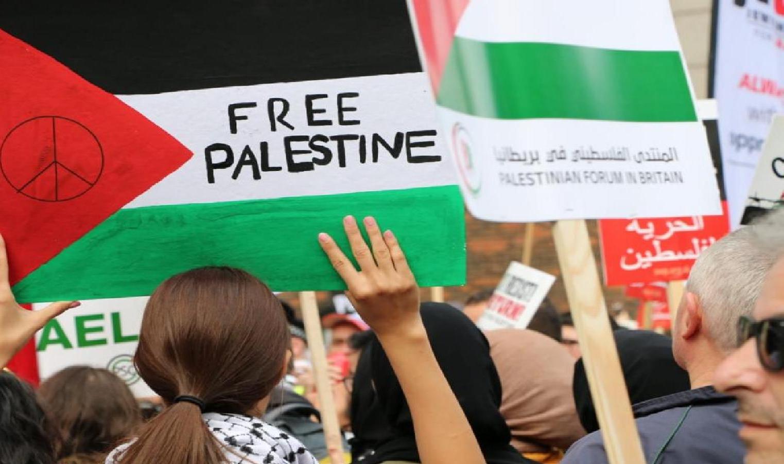 اشتباكات بين متظاهرين فلسطينيين وإسرائيليين في نيويورك الامريكية