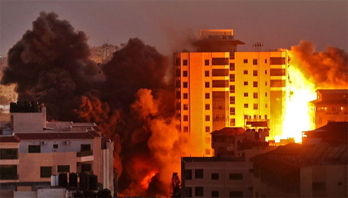 اسرائیل کی 40 منٹ میں 450 راکٹوں کی غزہ پر بارش، 119 فلسطینی شہید