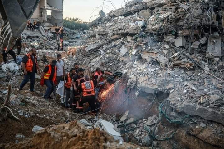 Photos: This baby only survivor from a Palestinian family whose house destroyed  in Israeli warplanes