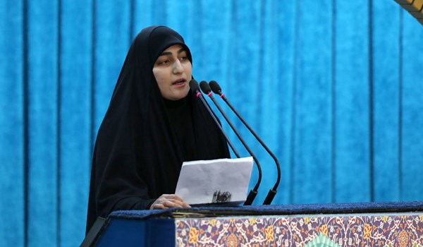زينب سليماني توجه رسالة لشعب فلسطين المقاوم ومجاهدي معركة سيف القدس