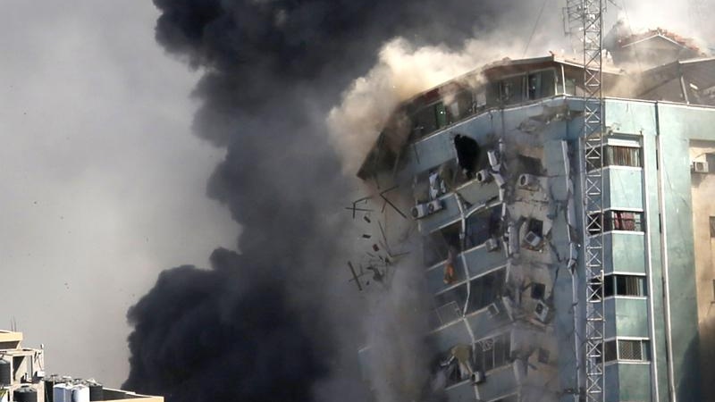 Kantor Media AS di Gaza Hancur Dibom Jet Tempur Israel
