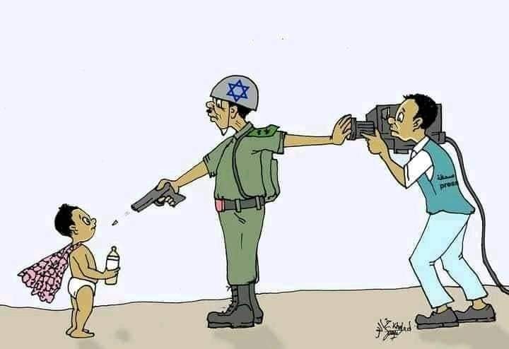 Cartoon: See how Israeli-backed press portrays scene to world