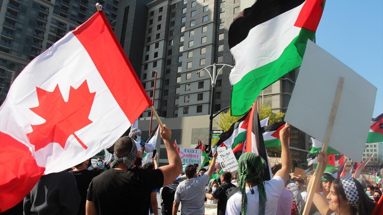 تقرير مصور / مظاهرات في كندا ضد العدوان الصهيوني على الشعب اليمني