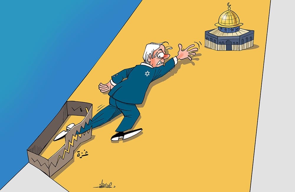 کاریکاتیر / المقاومة الفلسطينية تبقى شوكة في عيون الاحتلال الاسرائيلي