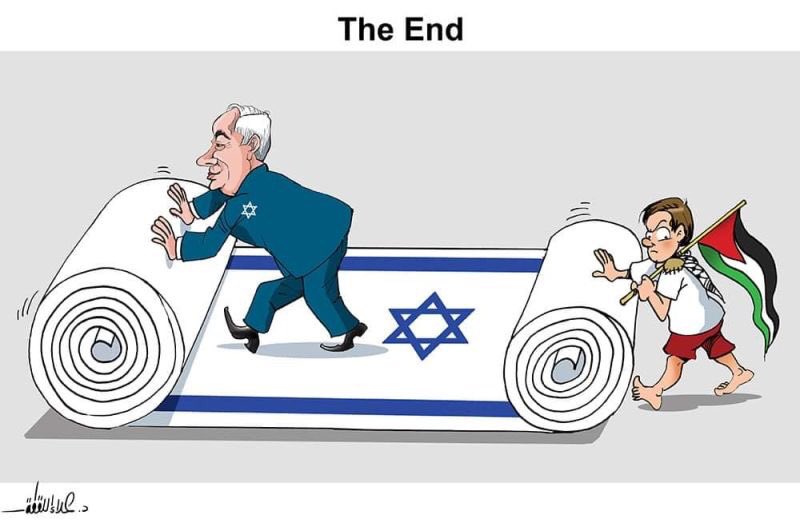 Cartoon: We are close to the end of Israeli regime