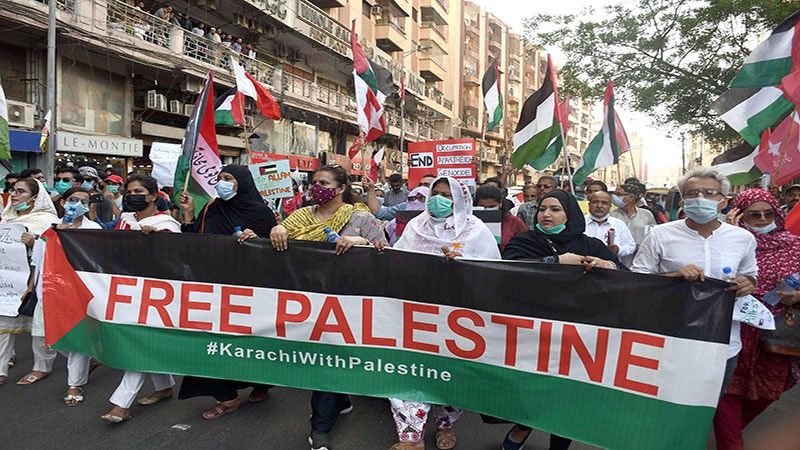 پاکستان سمیت کئی ملکوں میں اسرائیل کی شکست اور فلسطین کی کامیابی کا جشن منایا گیا