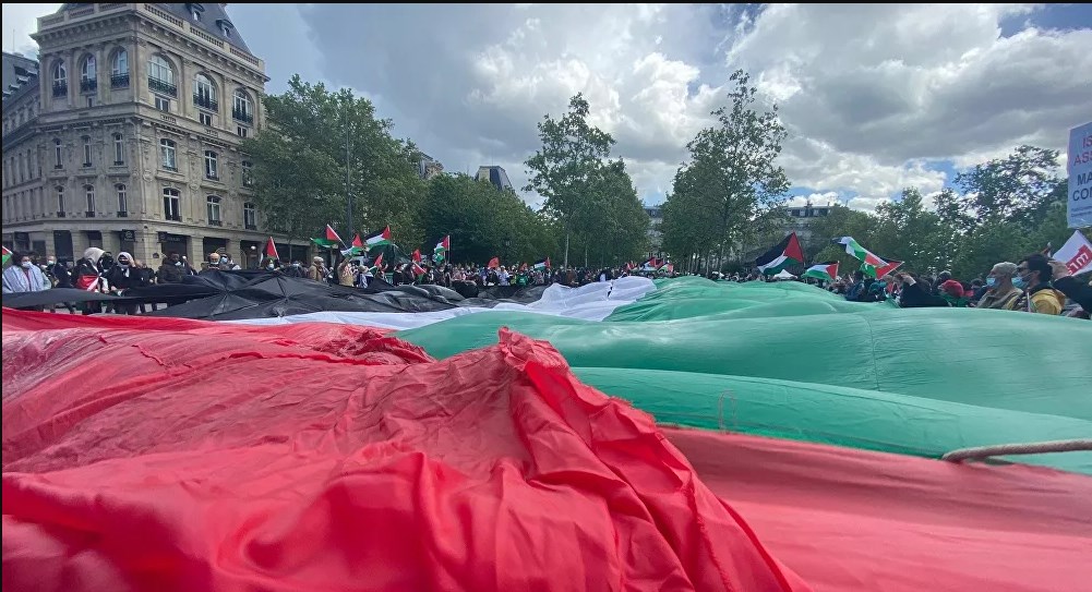 تظاهرات حاشدة في فرنسا دعماً للفلسطينيين