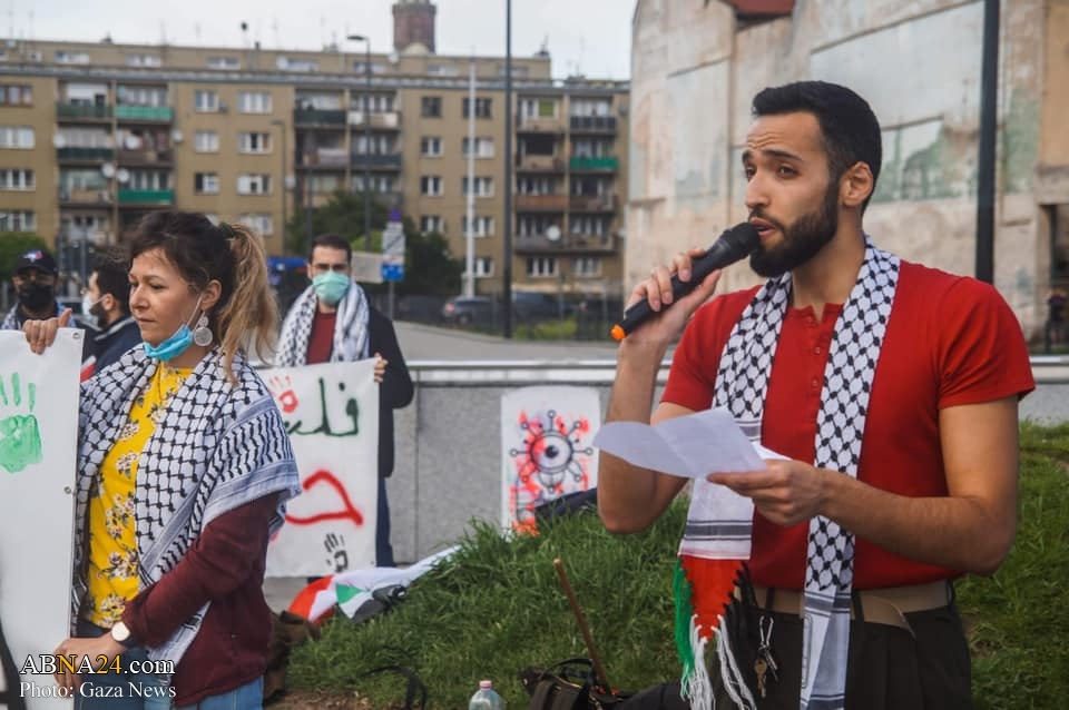 تقرير مصور / وقفة تضامنية مع الشعب الفلسطيني في بولندا