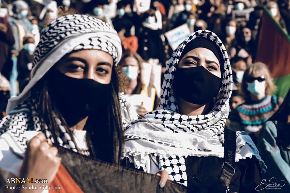 تصویری رپورٹ/ ناروے کے جوانوں کا فلسطینیوں کے ساتھ اظہار یکجہتی