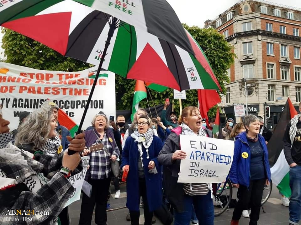 تصویری رپورٹ/ آئرلینڈ کے ڈبلن شہر میں فلسطینیوں کے ساتھ اظہار یکجہتی